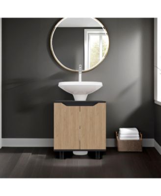 Jerome Under Sink Storage Cabinet with Double Doors and Adjustable Shelves