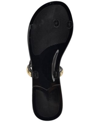 Women's Seashell Ornamented Toe Ring Flat Sandals