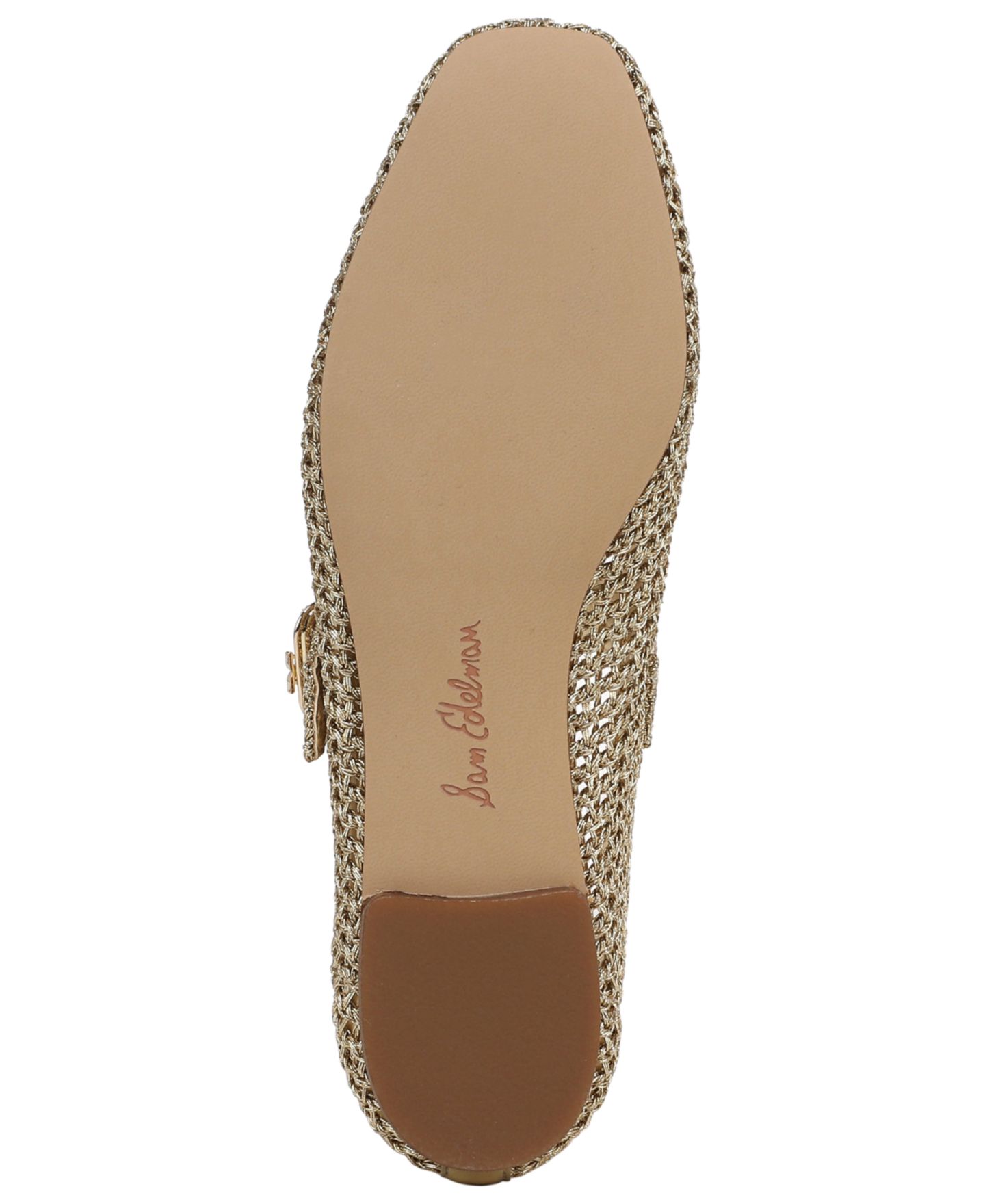 Женские трикотажные балетки Sam Edelman Michaela Mary Jane, цвет: Янтарный золотой — фото 5