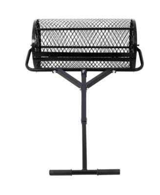 24 Inch Peat Moss Spreader Metal Mesh Compost Spreader T Shaped Handle for Lawn Garden Care Manure Seeding Planting