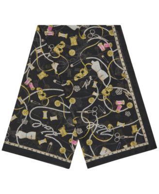 Pearls and Pins Square Scarf