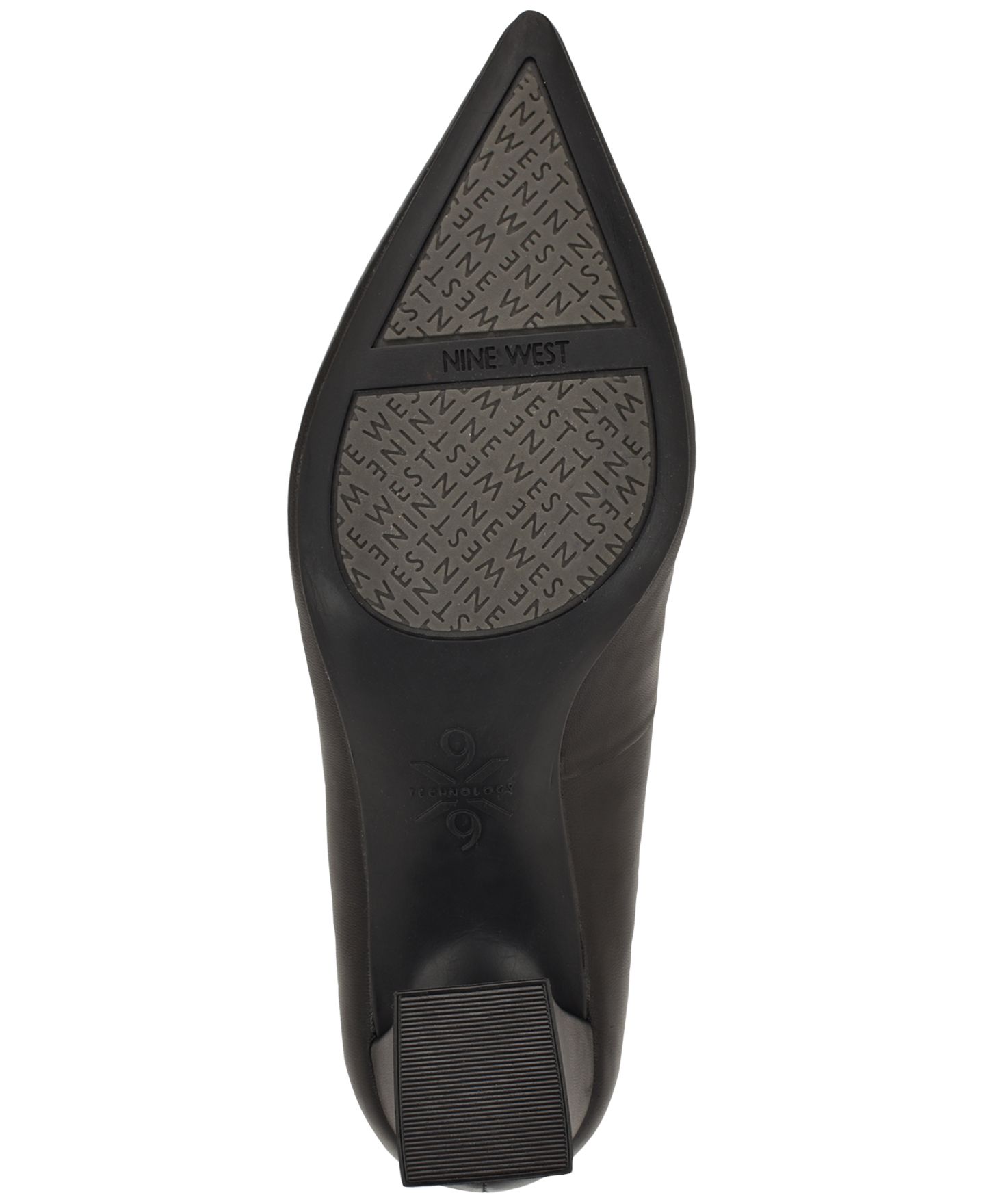 Женские туфли Nine West Kalore 9X9 Block Heel Dress Pumps, цвет: Чёрный кожаный — фото 5