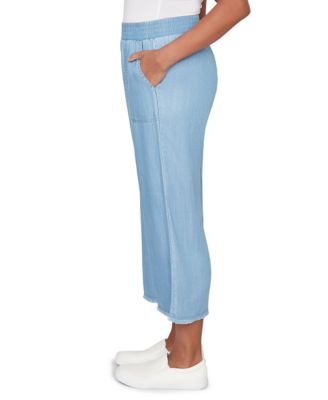 Petite Wide-Leg Ankle Pants