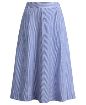 Petite Noldin Striped Paneled Broadcloth Skirt