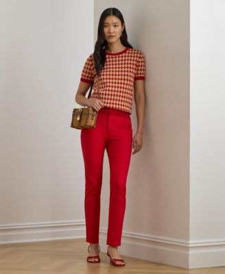 Petite Eyelah Houndstooth Short-Sleeve Sweater