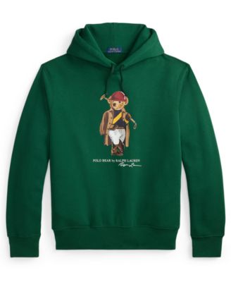 Men's Bear Print Fleece Hoodie