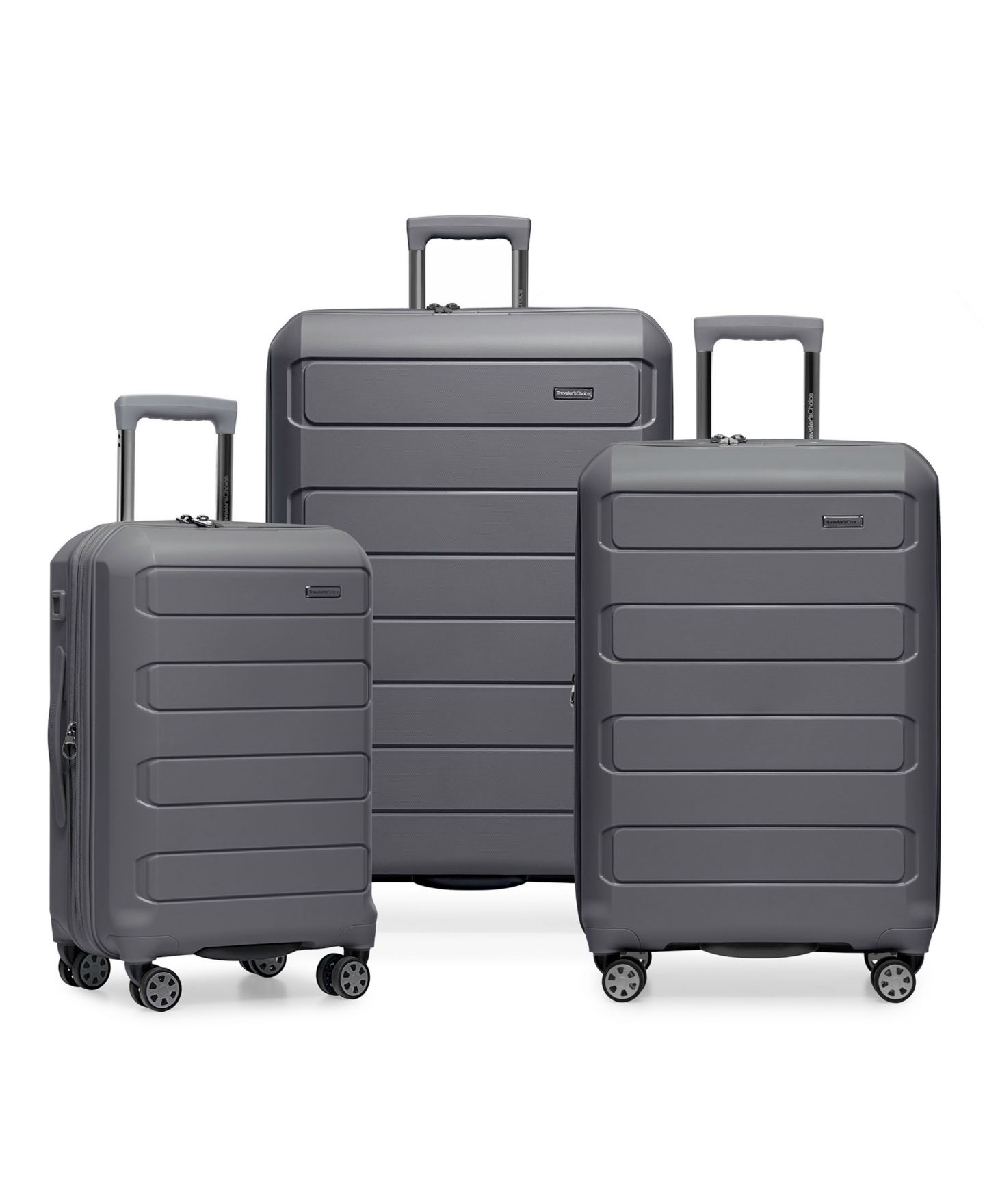 Чемоданы Traveler's Choice Pagosa 3-Pc. Hardside Expandable Spinner Luggage Set, цвет: Синий — фото 1