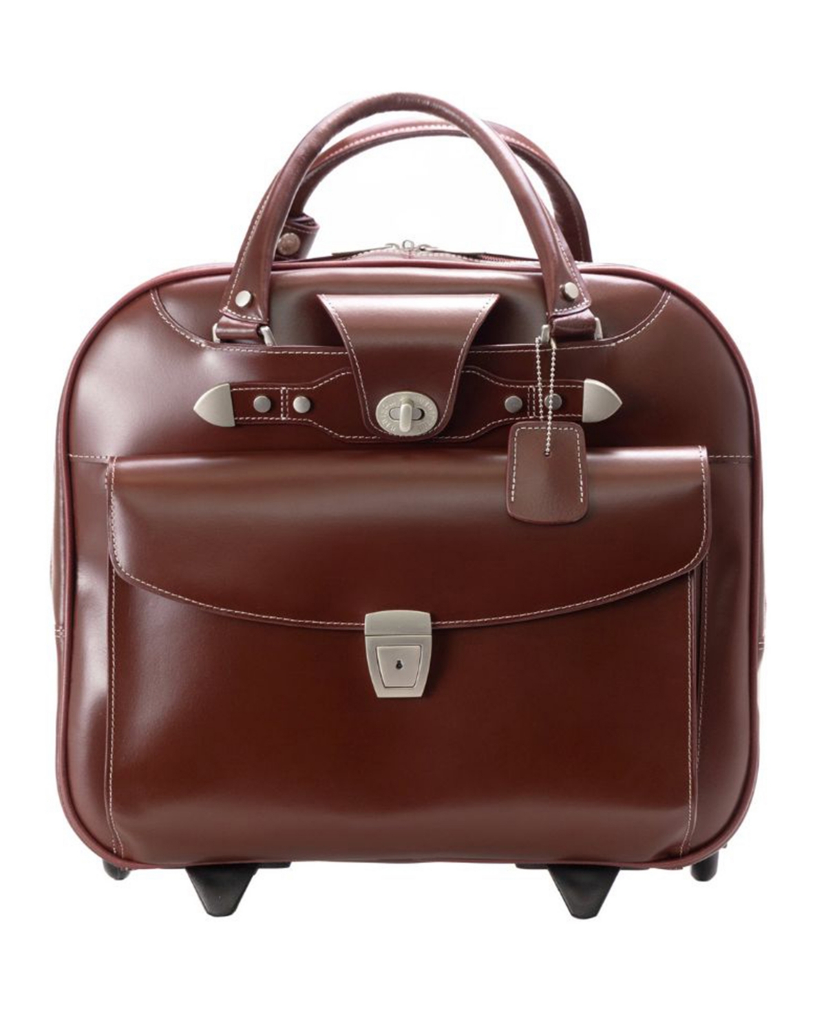McKlein Denali 15.75" Wheeled Ladies Laptop Briefcase - Burgundy