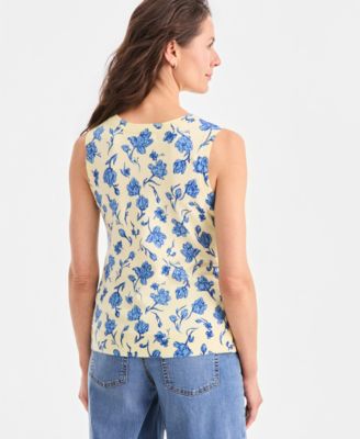 Women's Printed Sleeveless Sweater Tank