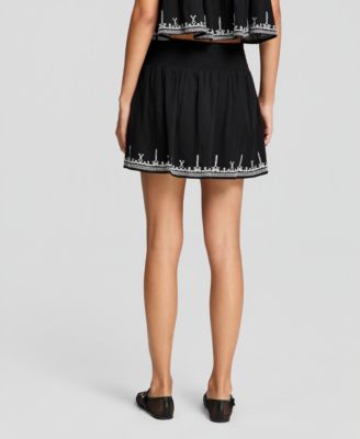 Women's Embroidered-Trim Mini Skirt