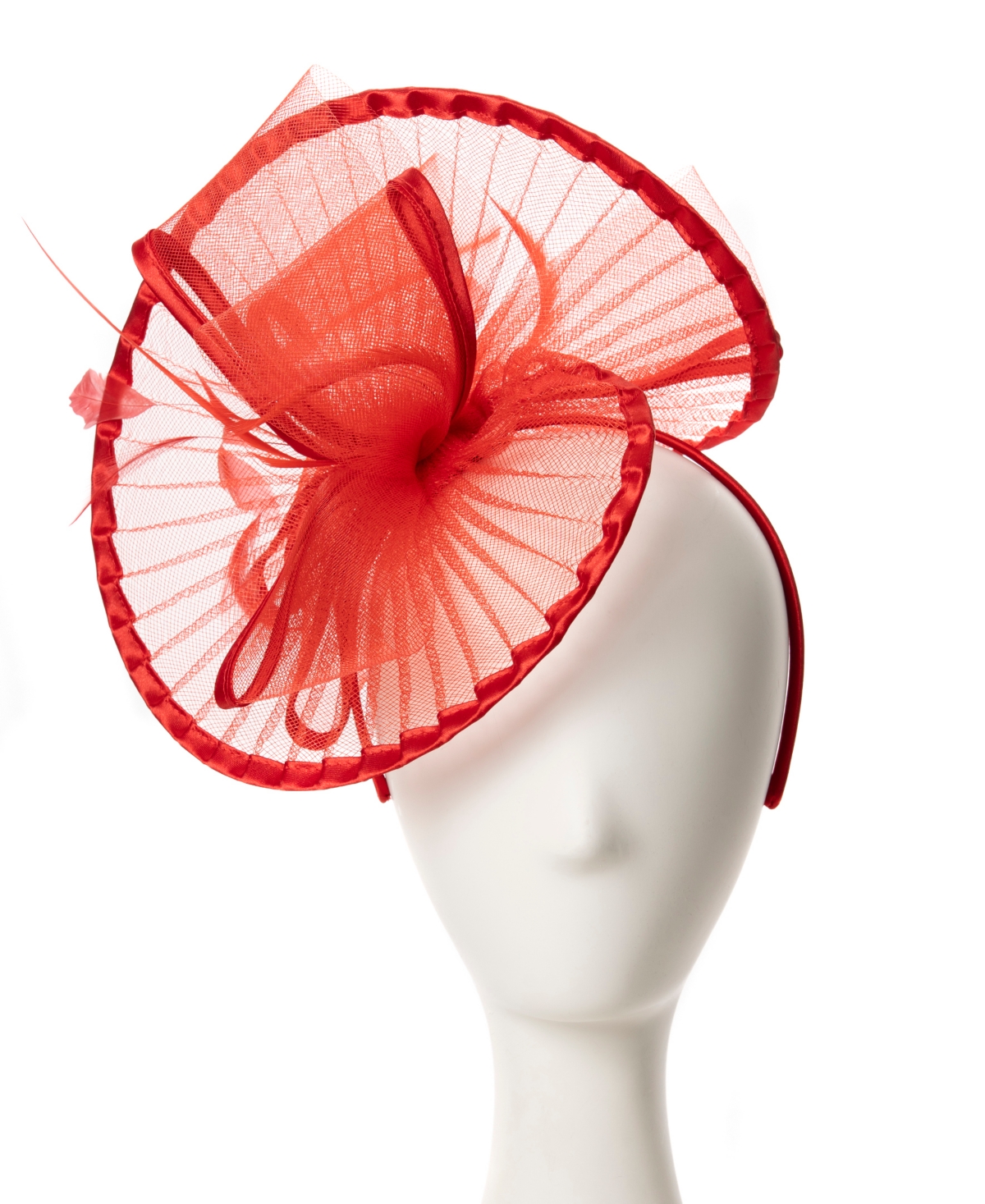 August Hats Sheer Pleated Fascinator Hat