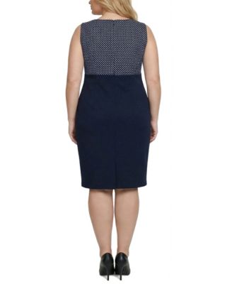 Plus Size 3/4 Sleeve Jacket and Dress Set