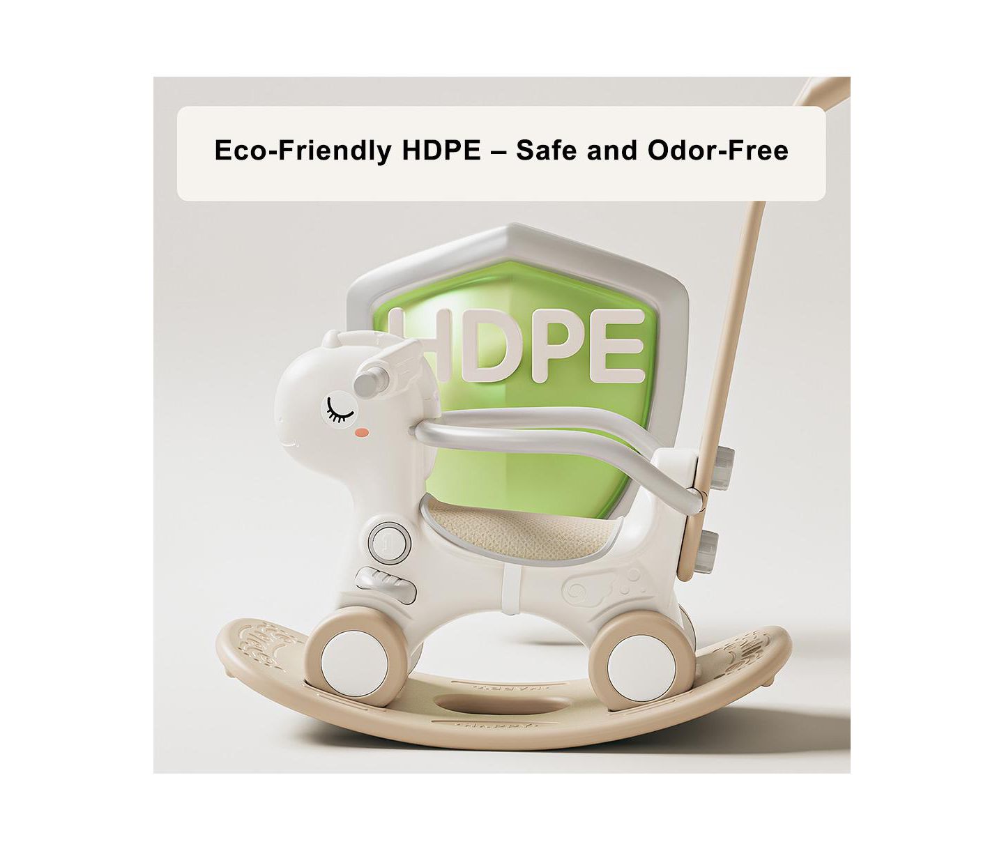 Детская игрушка Bruce & Shark 4-in-1 Musical Rocking Horse, Converts to Ride-On, Walker & Balance Board, 80 lbs, Ages 1+, цвет: Коричневый — фото 4