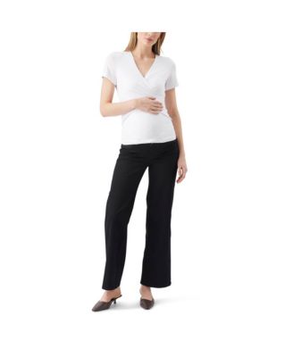 Maternity Ripe Luxe Knit Embrace Nursing Tee White