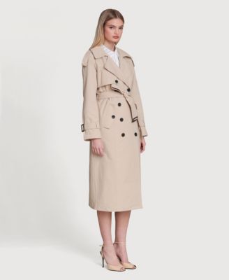 Women's Double Breasted Maxi Trench Coat