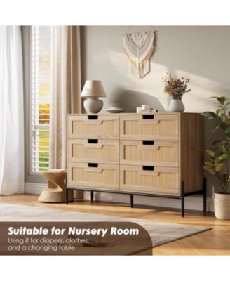 + 6-Drawer + Rattan & Wood + Farmhouse/Modern Style + Dresser