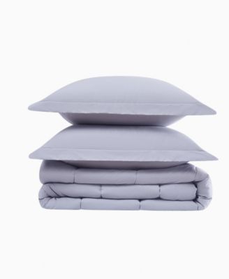 Solid Cotton Percale 2-Pc. Comforter Set, Twin/Twin XL