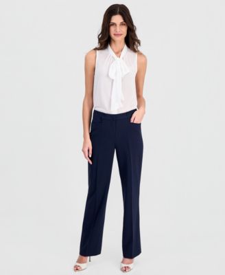Petite Bird Eye Mid-Rise Pants