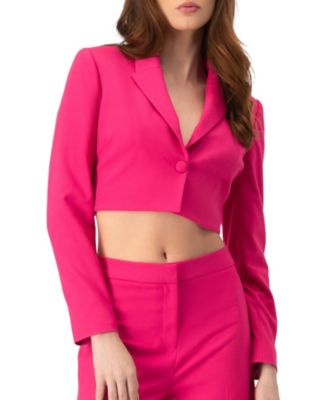 Women's Short Bolero Jacket with Single Front Button