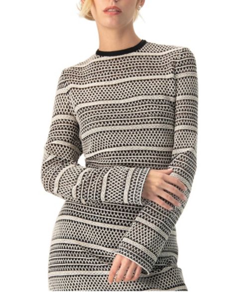 Женский топ Ivonne Long Sleeve Knit Crop, цвет: Чёрный