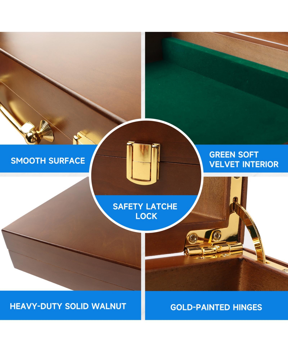 Gse Games & Sports Expert Poker Chips Carrier with 5 Wooden Poker Chip Trays for Any Thickness chips, Holds 500 Chips