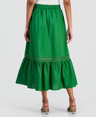 Women's Pull-On Ruffled-Hem Skirt