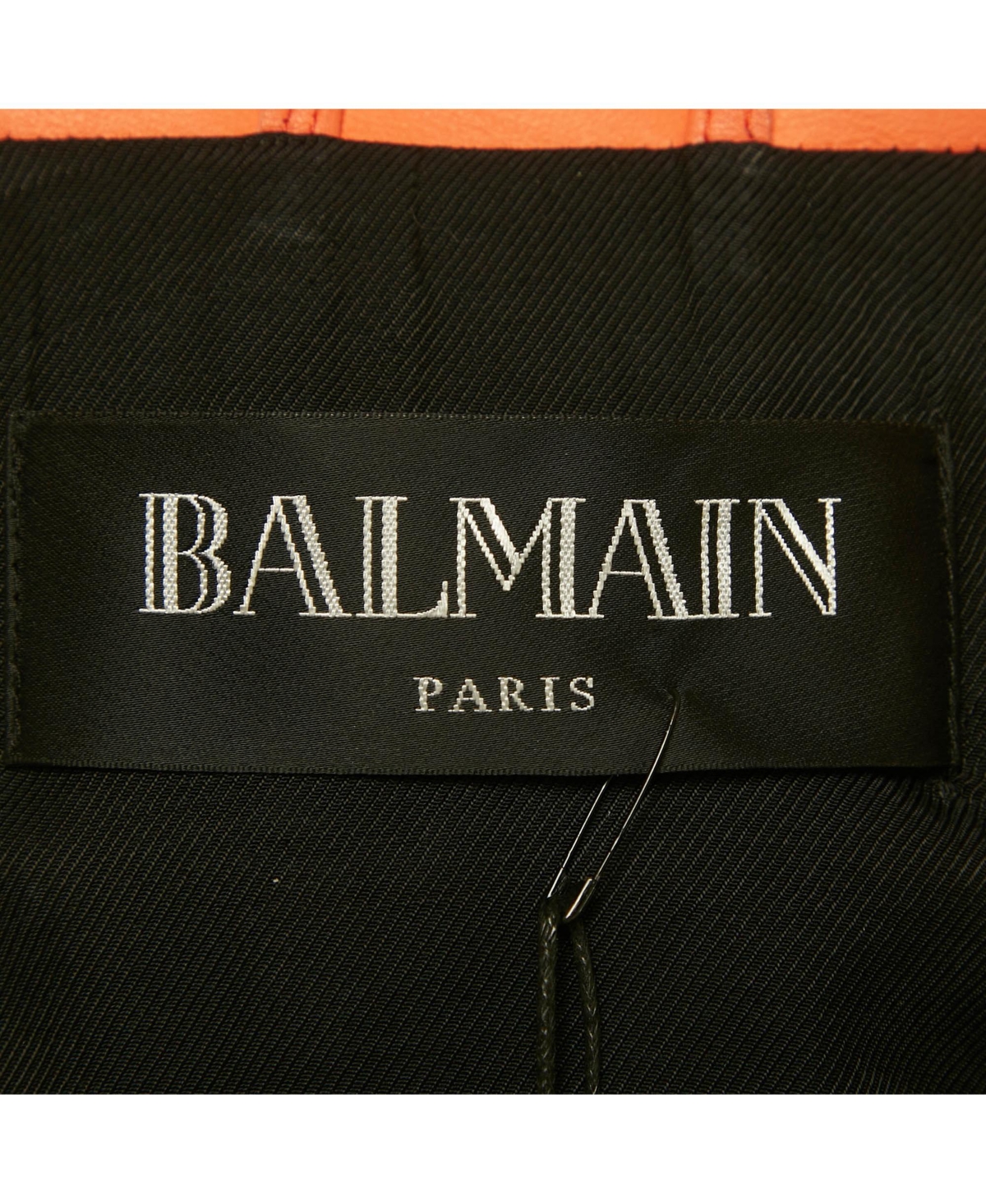 Pre-Owned Balmain Women's Beige Leather Zip Up Biker Jacket