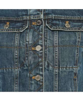 Pre-Owned Zadig & Voltaire Women's Blue Denim Button Front Kioky Art Jacket