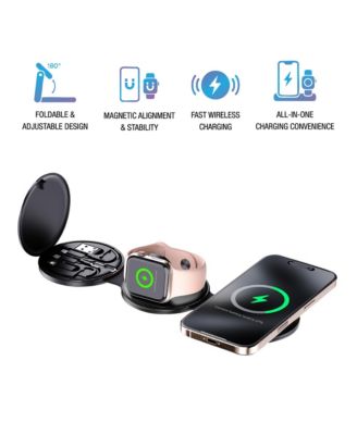 Complete Wireless Charging & Comfort Bundle – Sip & Charge 2-in-1 Mug Warmer + 5-in-1 Folding Charging Station