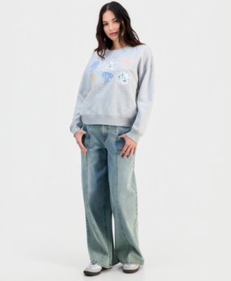 Juniors' Patchwork Graphic Sweatshirt
