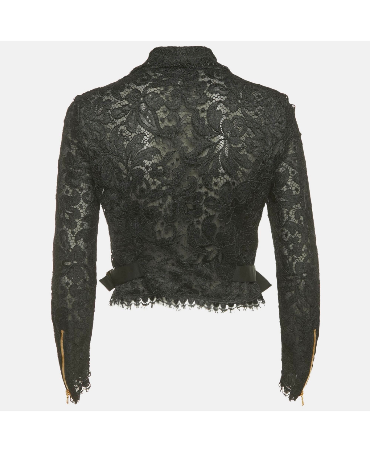 Pre-Owned Emilio Pucci Women's Black Lace Zip-Up Jacket