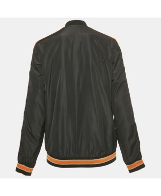 Women's Jeans Black Side Stripe Synthetic Zip-Up Jacket