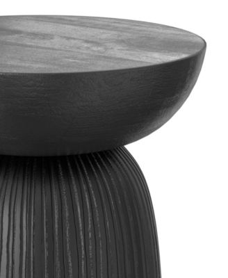 Boyd 13" Mango Wood Solid Line Accent Table