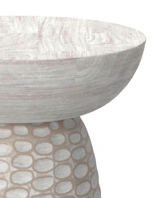 Boyd 13" Mango Wood Solid Accent Table