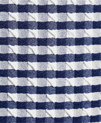 Plus Size Tummy Control Gingham Tugless High Waisted Bikini Bottoms