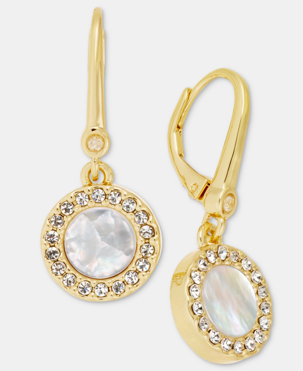 Dkny Mother of Pearl Inlay Statement Drop Earrings