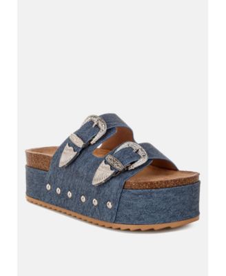 Women's Zaphod Faux Leather Flatform Slip Ons