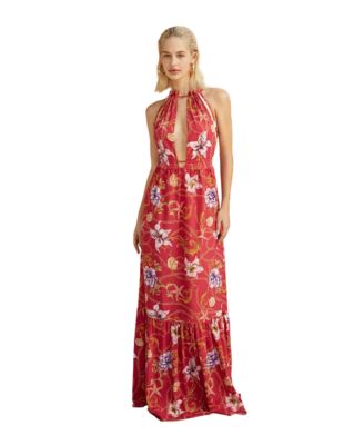 Women's Euros Dress Floral Fuchia