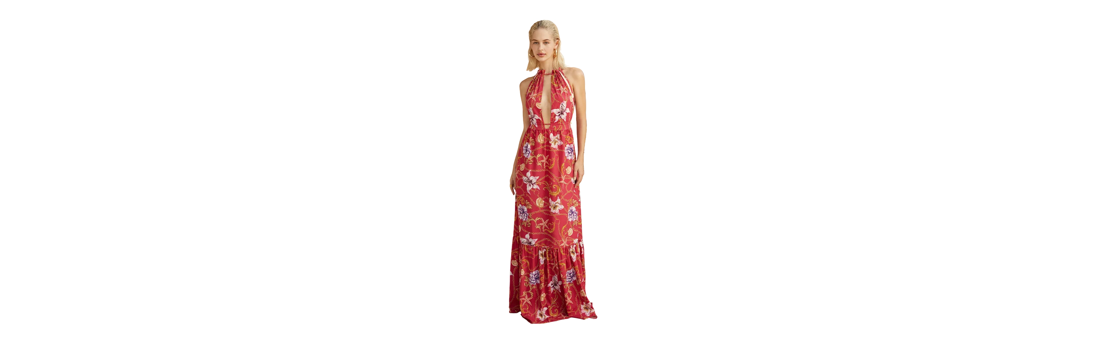 Luna B Women's Euros Dress Floral Fuchia