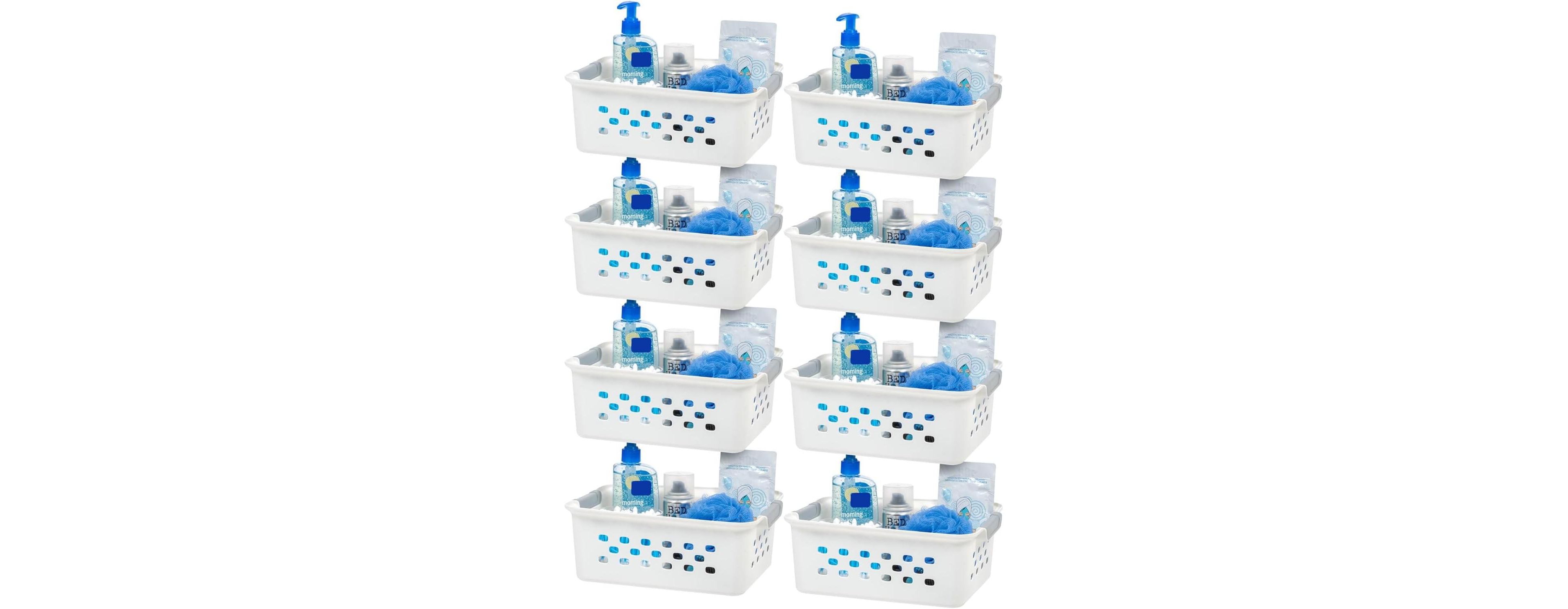 Iris Usa Small Plastic Basket Storage, 8Pk