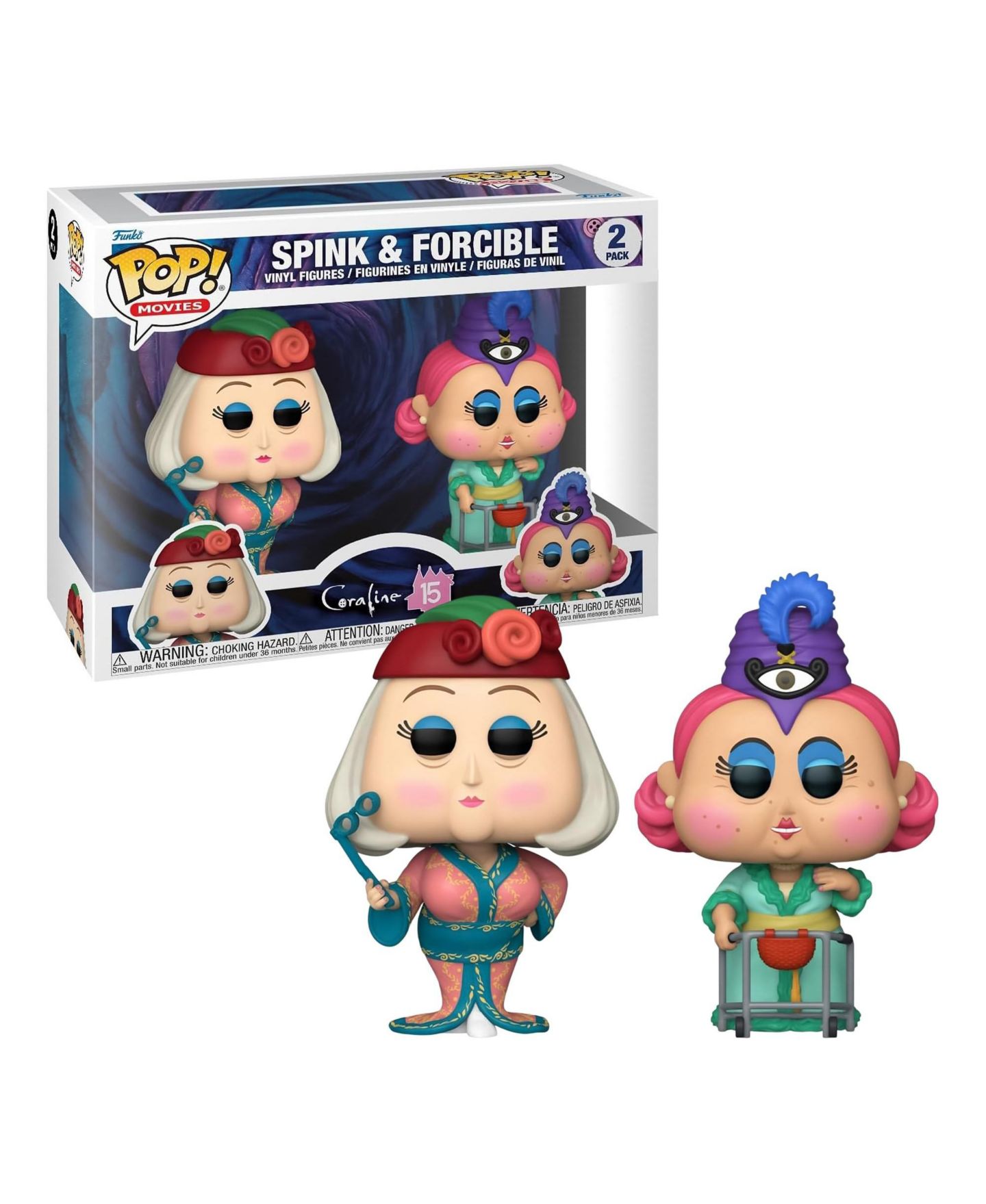 Детские фигурки Funko Pop! Coraline Spink and Forcible 3.75" 2-Piece Vinyl Figure Set, Ages 3+ — фото 1