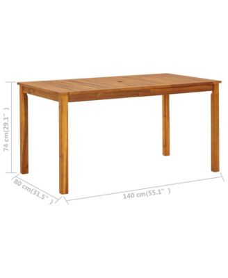 Solid Acacia Wood Medium Durable Garden Table