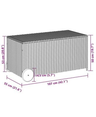 PE rattan Large Garden Storage Box