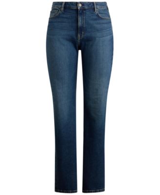 Plus Size High-Rise Straight Wide-Leg Jeans