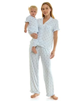 Toddler Mommy and Me Notch Collar Shirt & Pants, 2-Piece Set