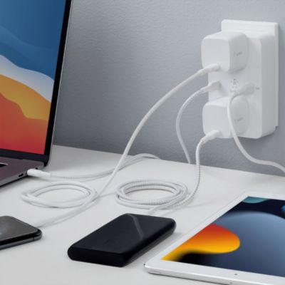 BoostCharge GaN USB-C Wall Plate 68W
