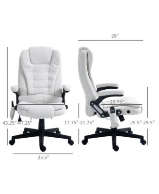 6 Point Vibrating Massage Office Chair with Heat High Back Reclining Executive Chair