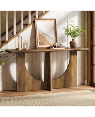 Console Table for Entryway, 71-Inch Farmhouse Entryway Table with Sturdy Geometric Frame, Extra Long Sofa Console Behind The Couch