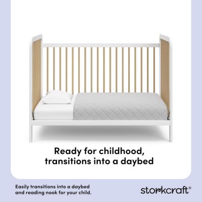 Pasadena 3-in-1 Convertible Crib - White with Driftwood