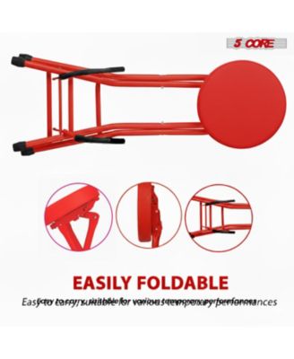 Guitar Stool 3.15" Padded Chair Foldable Heavy Duty Music Seat Built in Foot Rest Guitar Stand